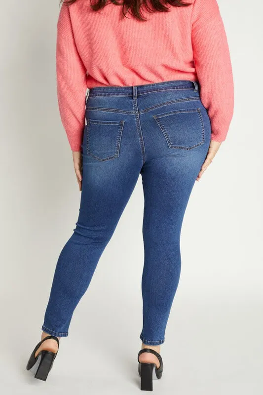 JEANS PLUS (TALLAS 1X3X) TALLE ALTO AL TOBILLO ENJEAN
