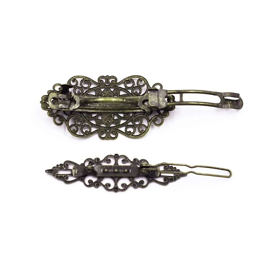 Kalolary 14 Stcke Franzsisch Haarspangen Retro Vintage Rosen Blume Blatt Wellen Federn Kronen Haarspangen Bobby Pins Braut Hochz