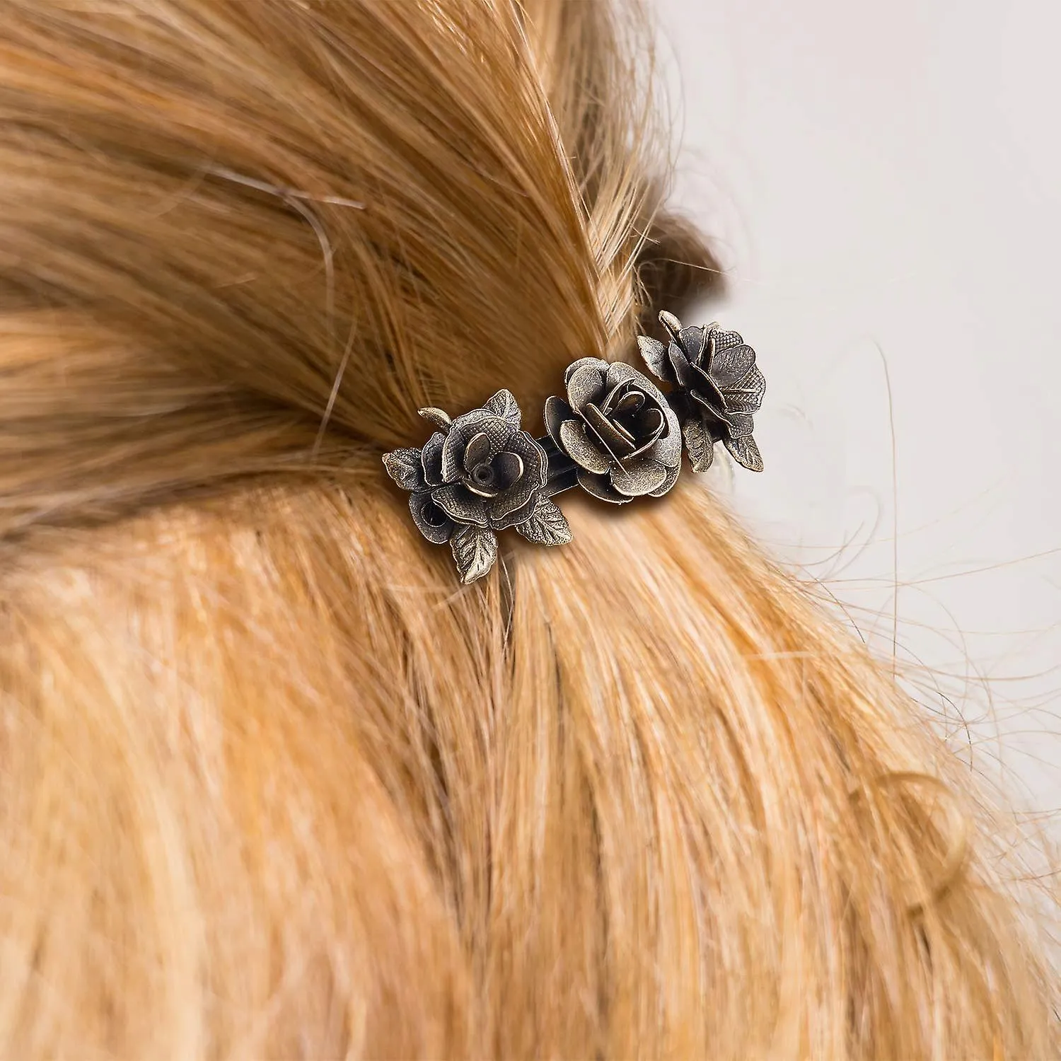 Kalolary 14 Stcke Franzsisch Haarspangen Retro Vintage Rosen Blume Blatt Wellen Federn Kronen Haarspangen Bobby Pins Braut Hochz