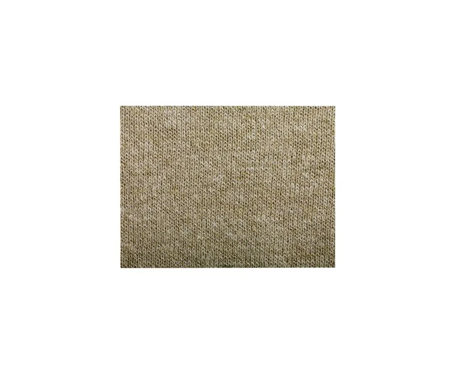 KHAKI MELANGE VNECK COTTON/LINEN JUMPER  VALIN