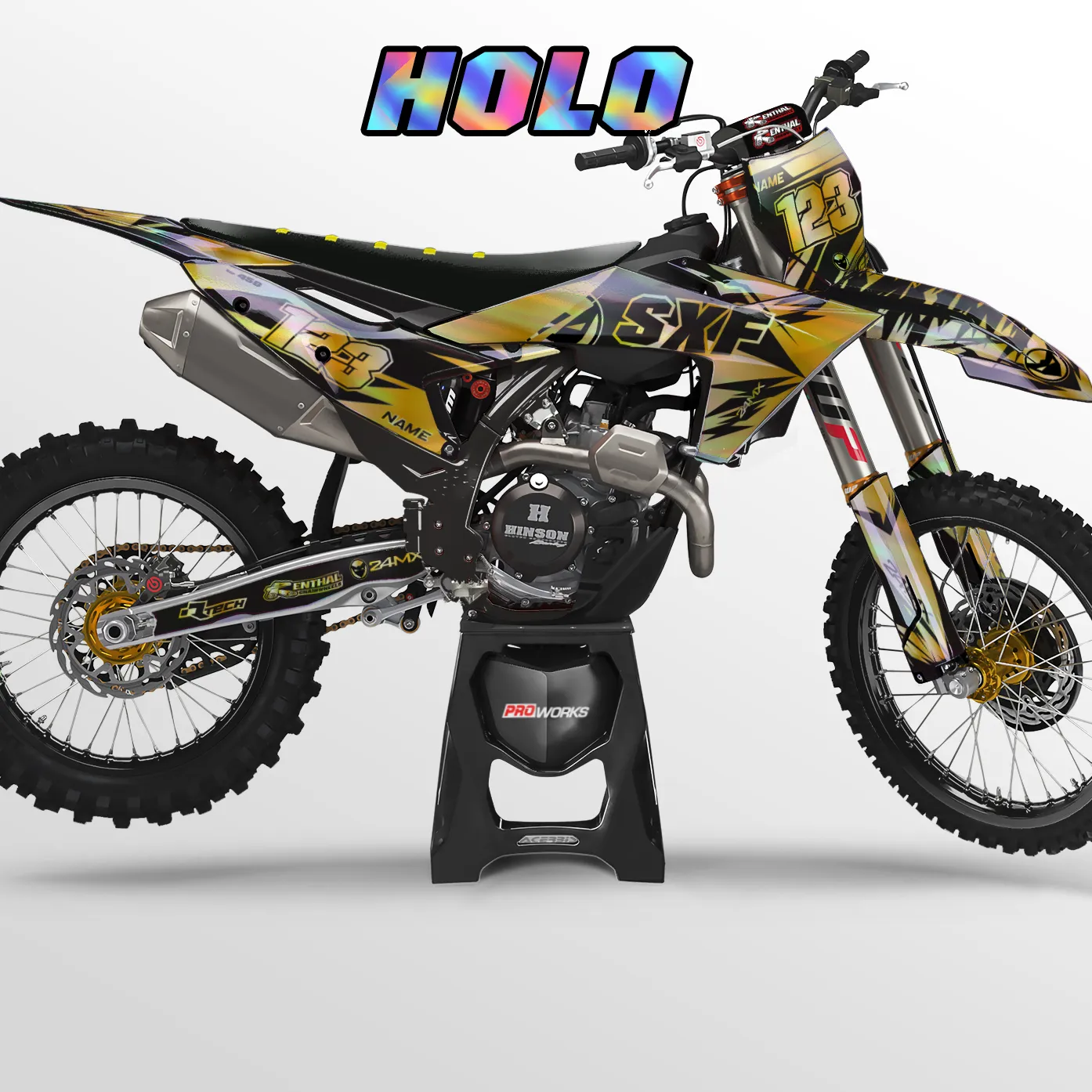 Kit de Adhesivos 24MX Holo Dorado 