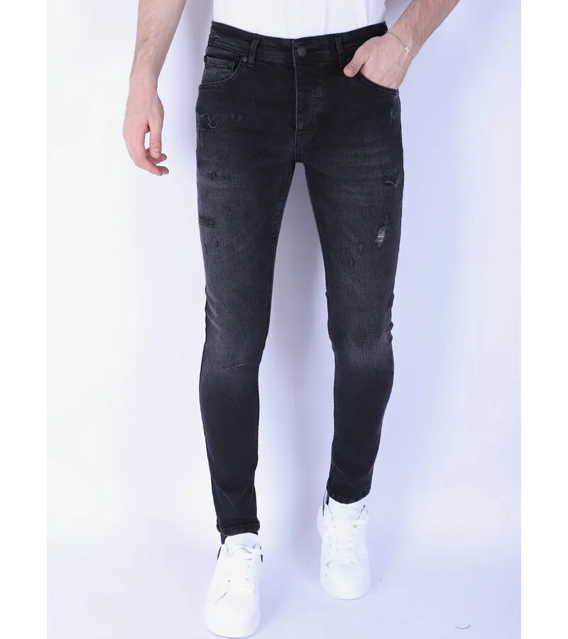 LAVADO A LA PIEDRA JEANS SLIM FIT HOMBRE CON STRETCH  XXC  NEGRO