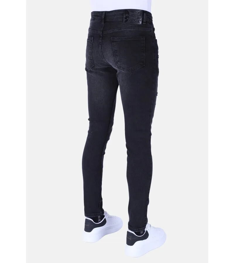 LAVADO A LA PIEDRA JEANS SLIM FIT HOMBRE CON STRETCH  XXC  NEGRO