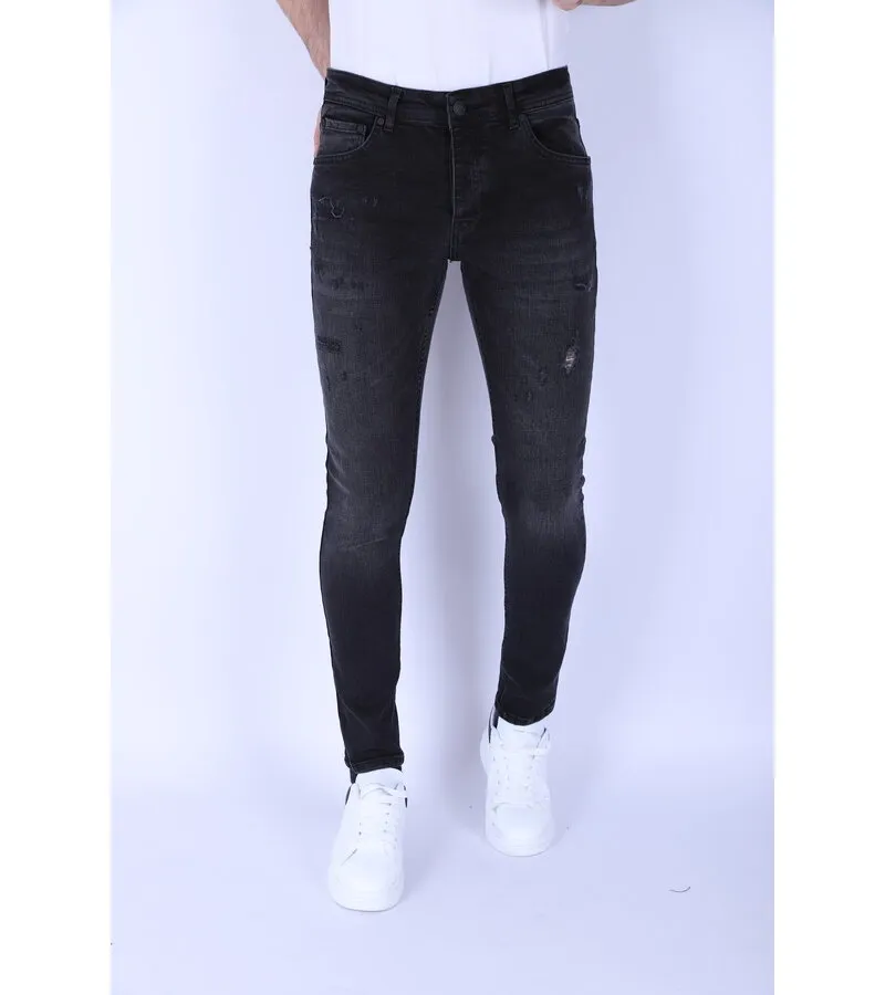 LAVADO A LA PIEDRA JEANS SLIM FIT HOMBRE CON STRETCH  XXC  NEGRO