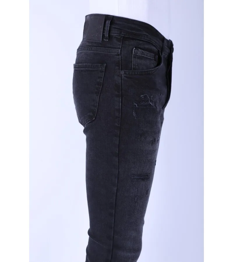 LAVADO A LA PIEDRA JEANS SLIM FIT HOMBRE CON STRETCH  XXC  NEGRO