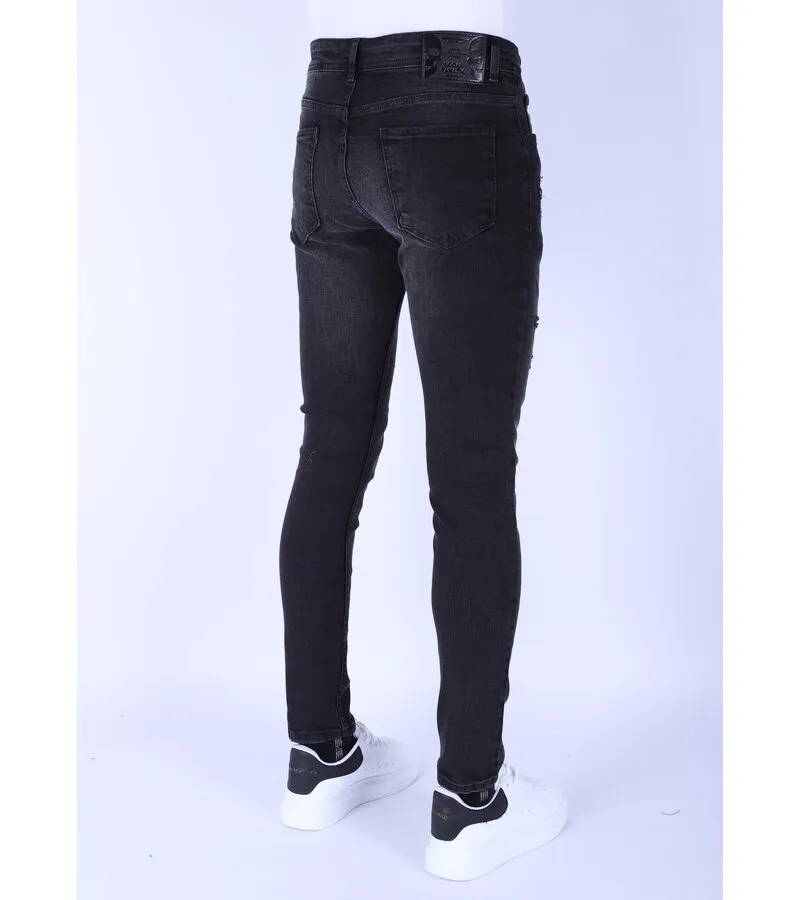 LAVADO A LA PIEDRA JEANS SLIM FIT HOMBRE CON STRETCH  XXC  NEGRO
