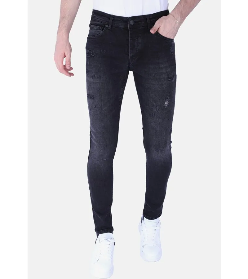 LAVADO A LA PIEDRA JEANS SLIM FIT HOMBRE CON STRETCH  XXC  NEGRO