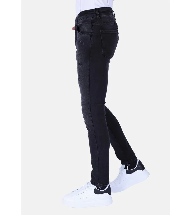 LAVADO A LA PIEDRA JEANS SLIM FIT HOMBRE CON STRETCH  XXC  NEGRO