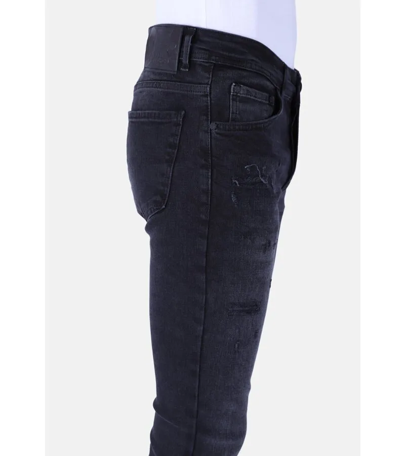 LAVADO A LA PIEDRA JEANS SLIM FIT HOMBRE CON STRETCH  XXC  NEGRO