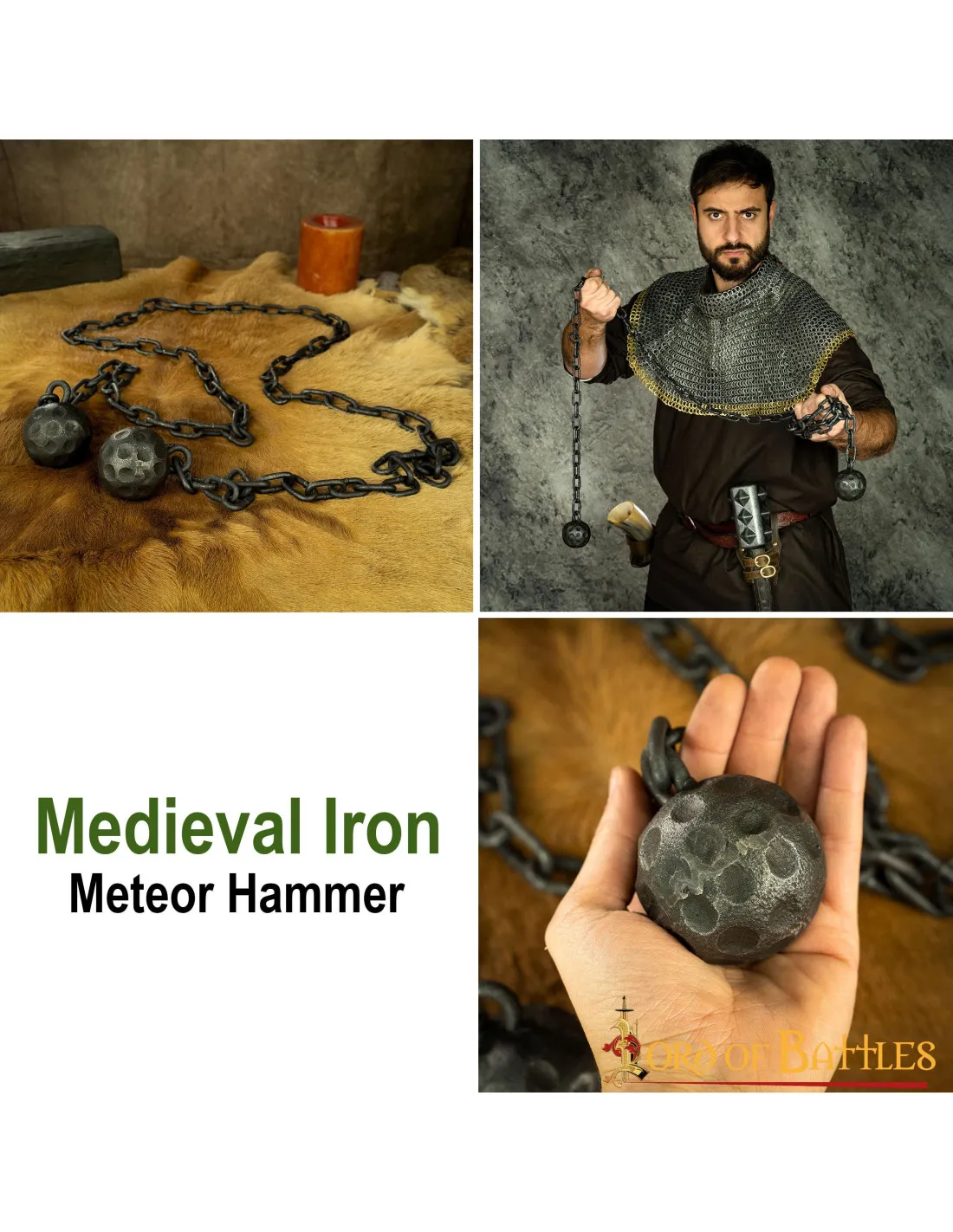 Martillo meteoro medieval para recreacionistas