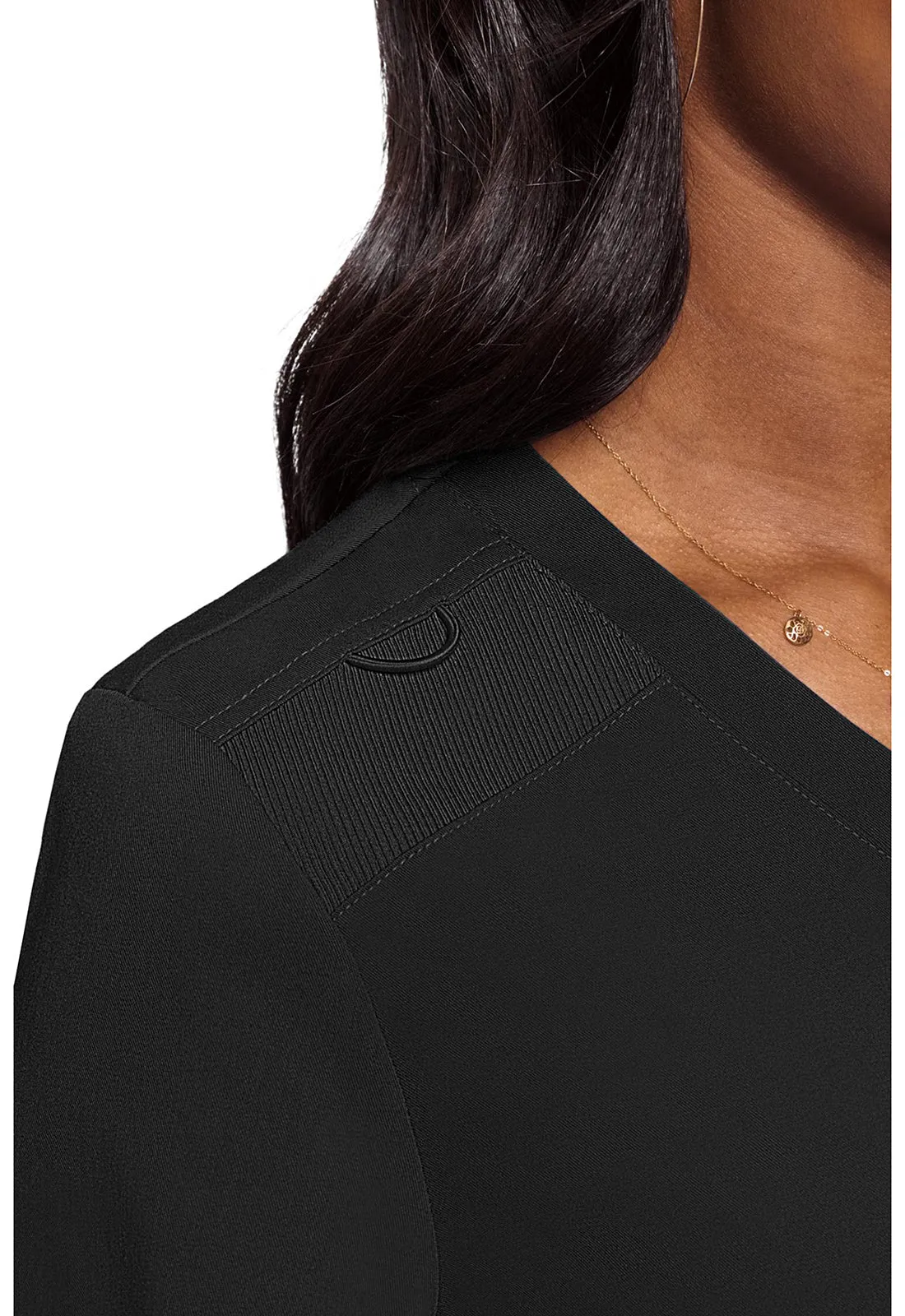MED COUTURE TOUCH VNECK TUCK IN IN BLACK