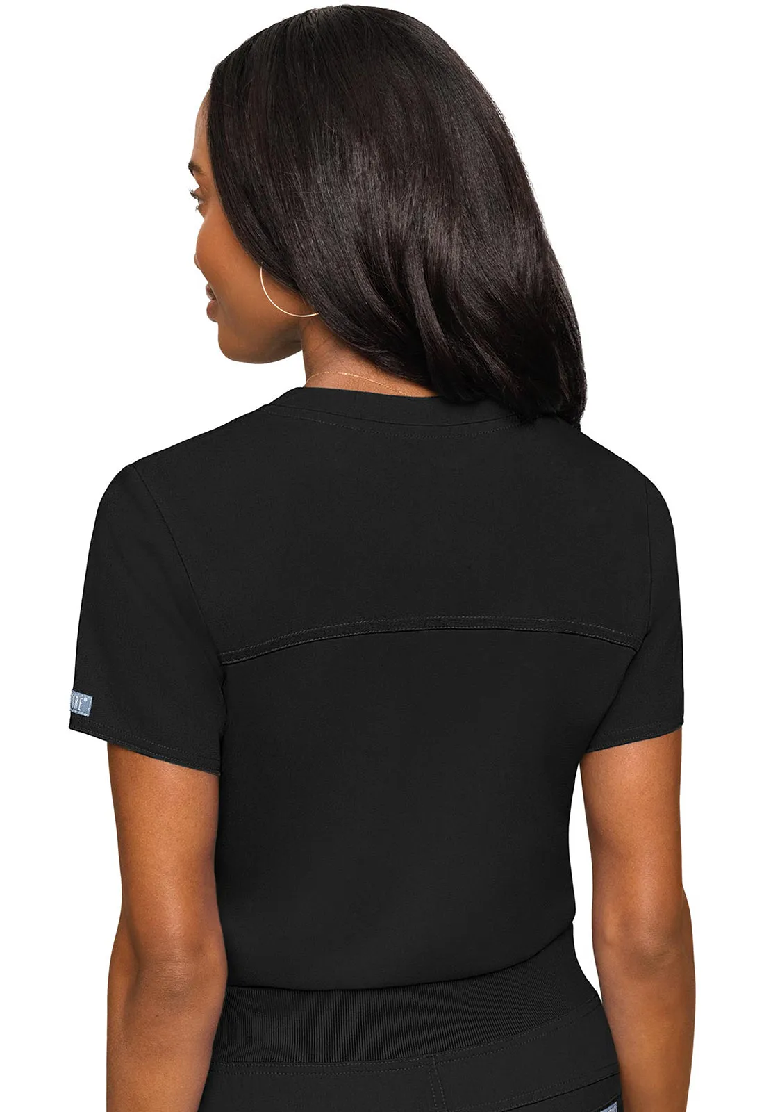 MED COUTURE TOUCH VNECK TUCK IN IN BLACK