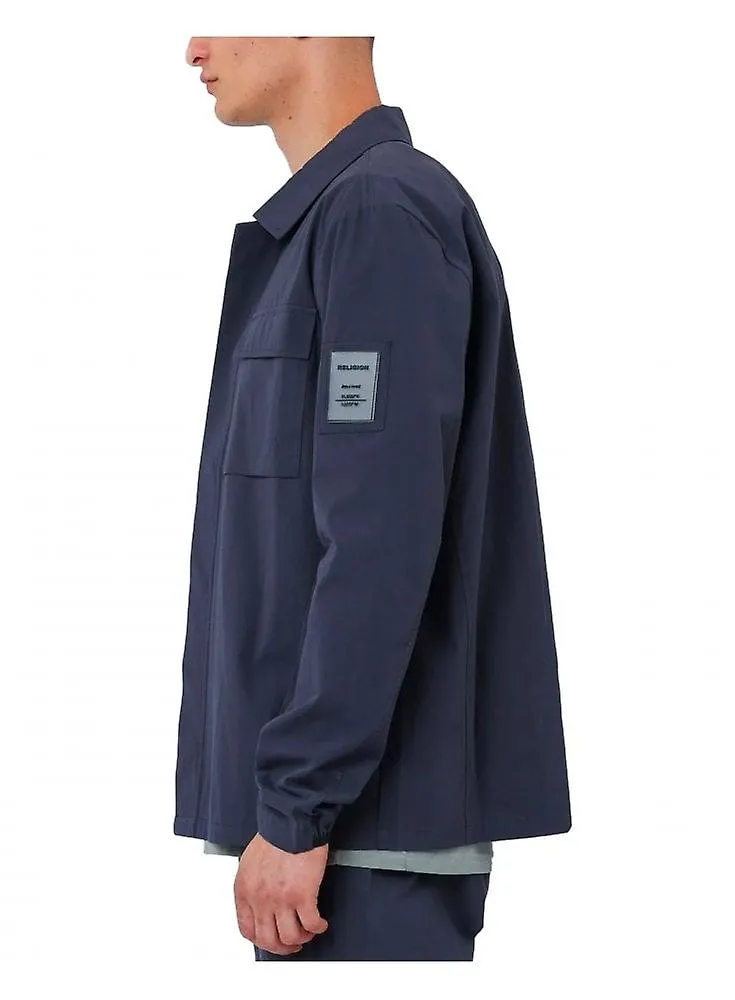 Men's Religion Cotton Terrace Overshirt Indigo