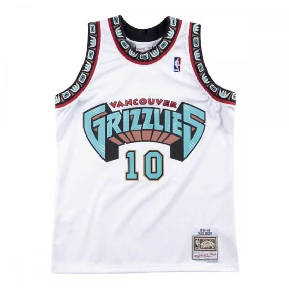 MIKE BIBBY VANCOUVER GRIZZLIES 9899 RETRO WHITE SWINGMAN