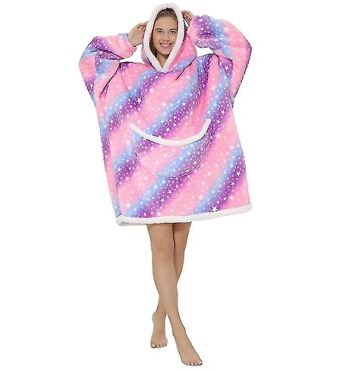 Miman Wearable Blanket Hoodie, Oversized Sherpa Hooded Blanket Sweatshirt