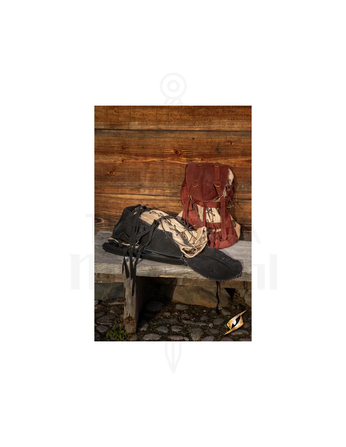 Mochila medieval del Aventurero, gamuza