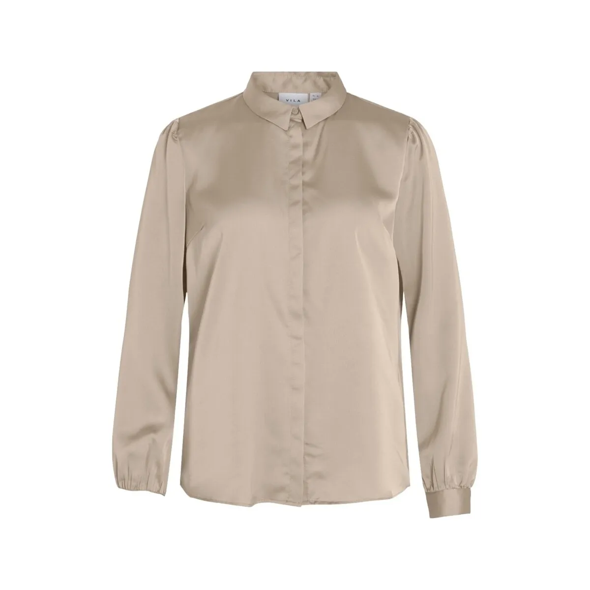 NOOS ELLETTE SATIN SHIRT  CEMENT