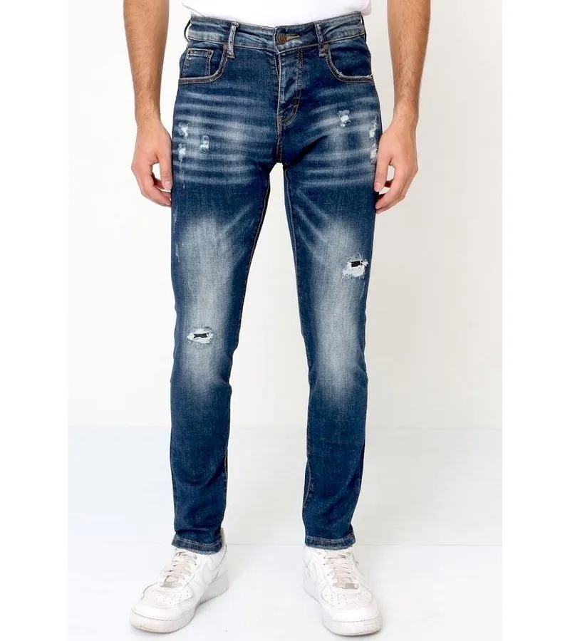 PANTALONES ROTOS HOMBRE  D3134  AZUL