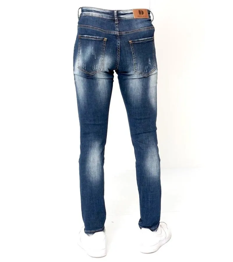 PANTALONES ROTOS HOMBRE  D3134  AZUL