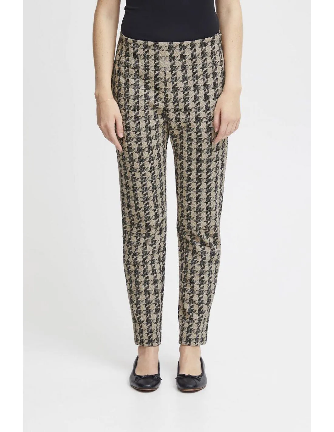 PANTALÓN AJUSTADO PRINT PATA DE GALLO ICHI KATE