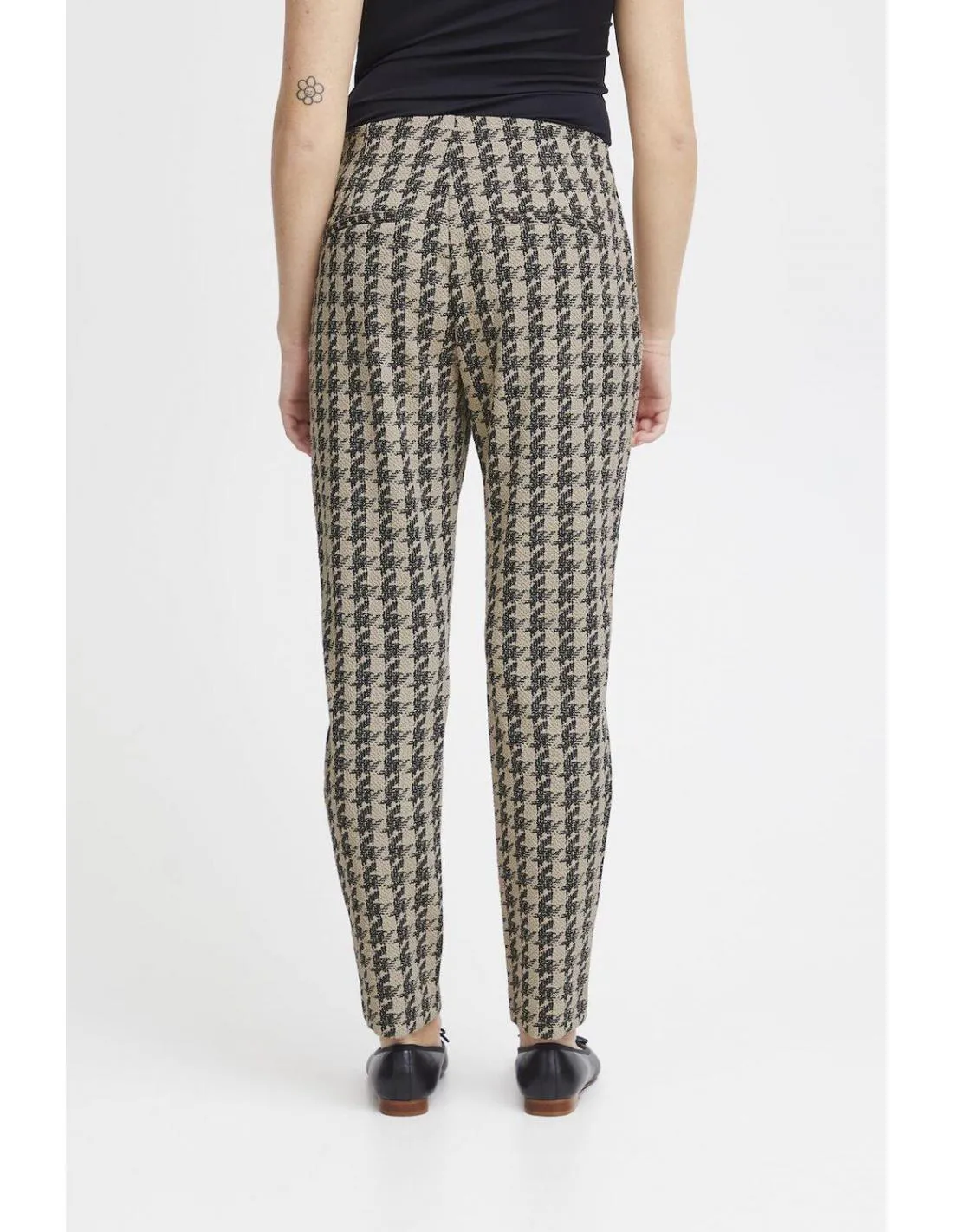 PANTALÓN AJUSTADO PRINT PATA DE GALLO ICHI KATE