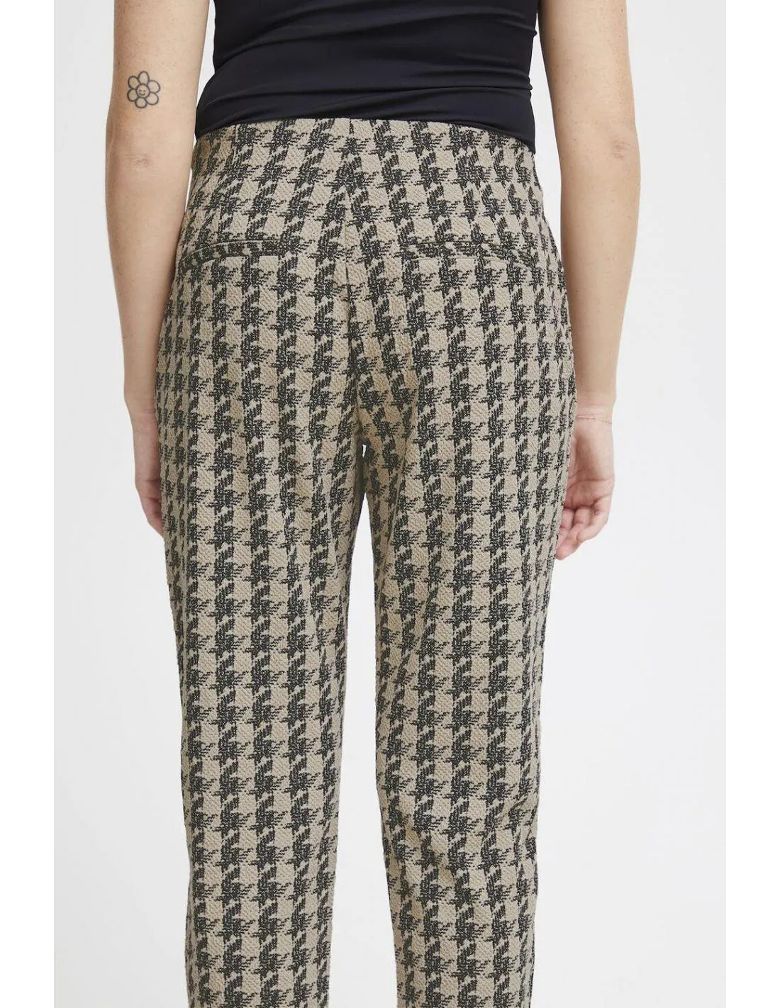 PANTALÓN AJUSTADO PRINT PATA DE GALLO ICHI KATE