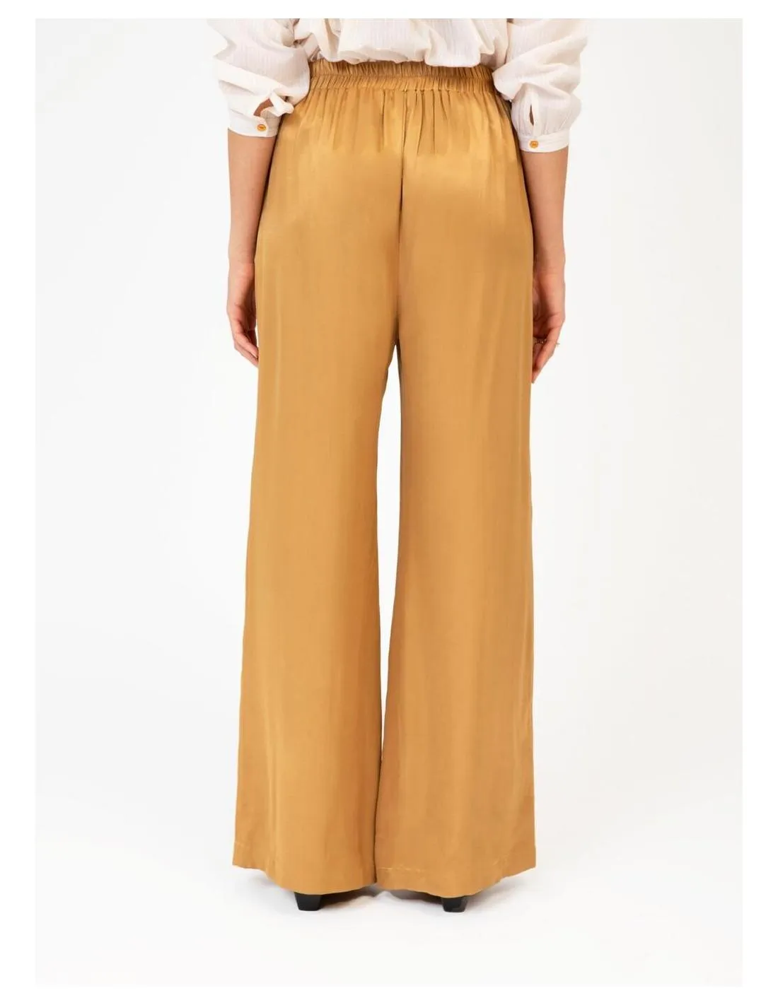 PANTALÓN DE SATÉN DORADO ANGE PRISME
