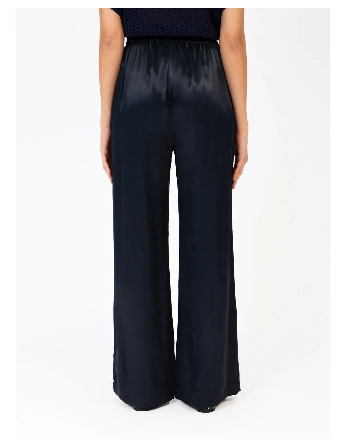 PANTALÓN DE SATÉN NEGRO ANGE PRISME