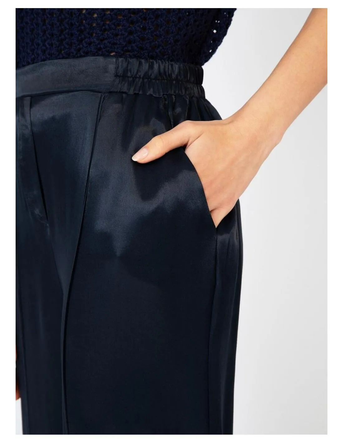 PANTALÓN DE SATÉN NEGRO ANGE PRISME