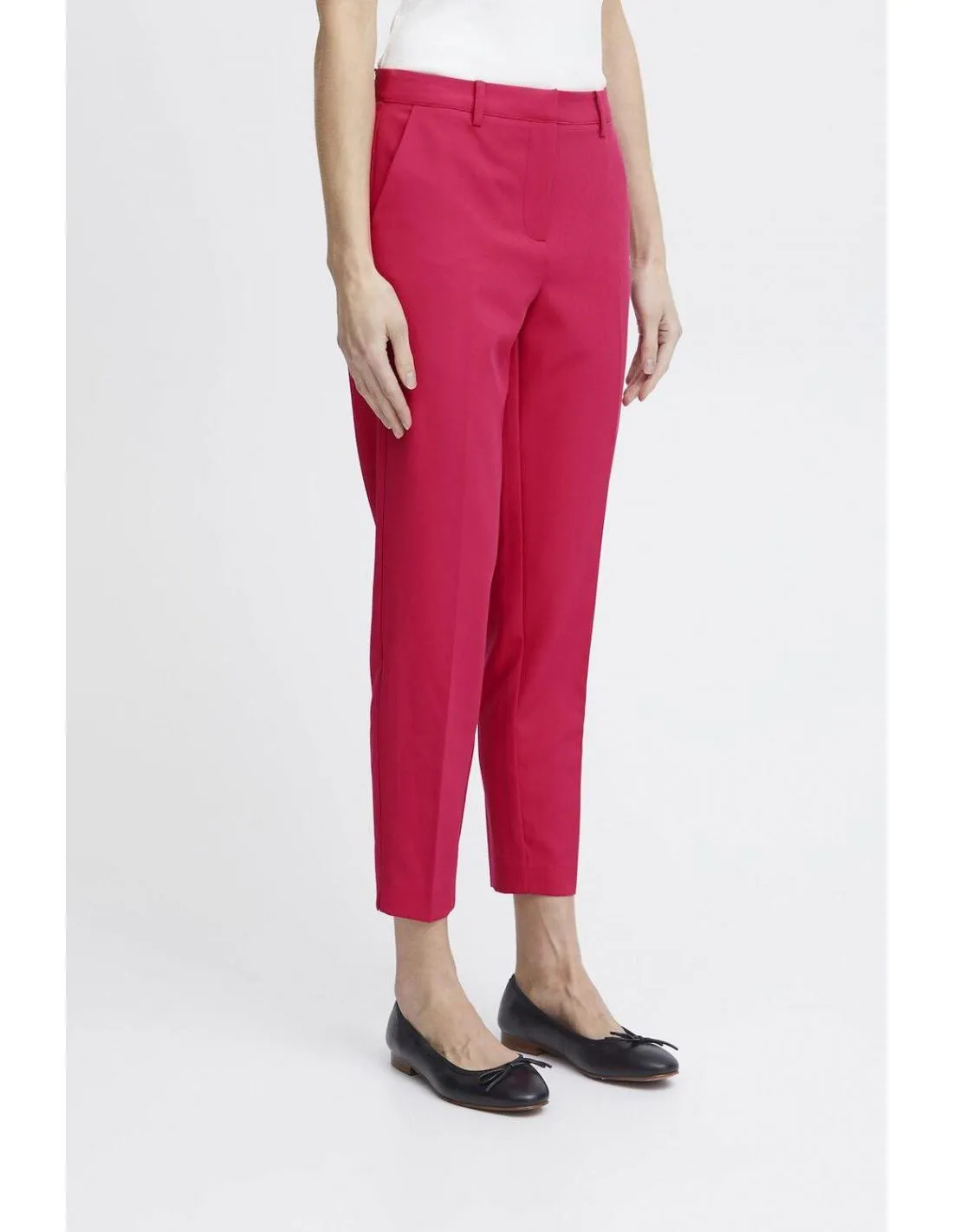 PANTALÓN DE TRAJE FUCSIA ICHI LEXI