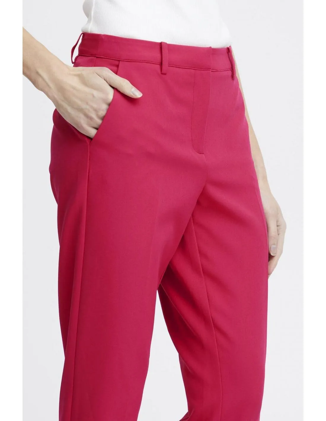 PANTALÓN DE TRAJE FUCSIA ICHI LEXI