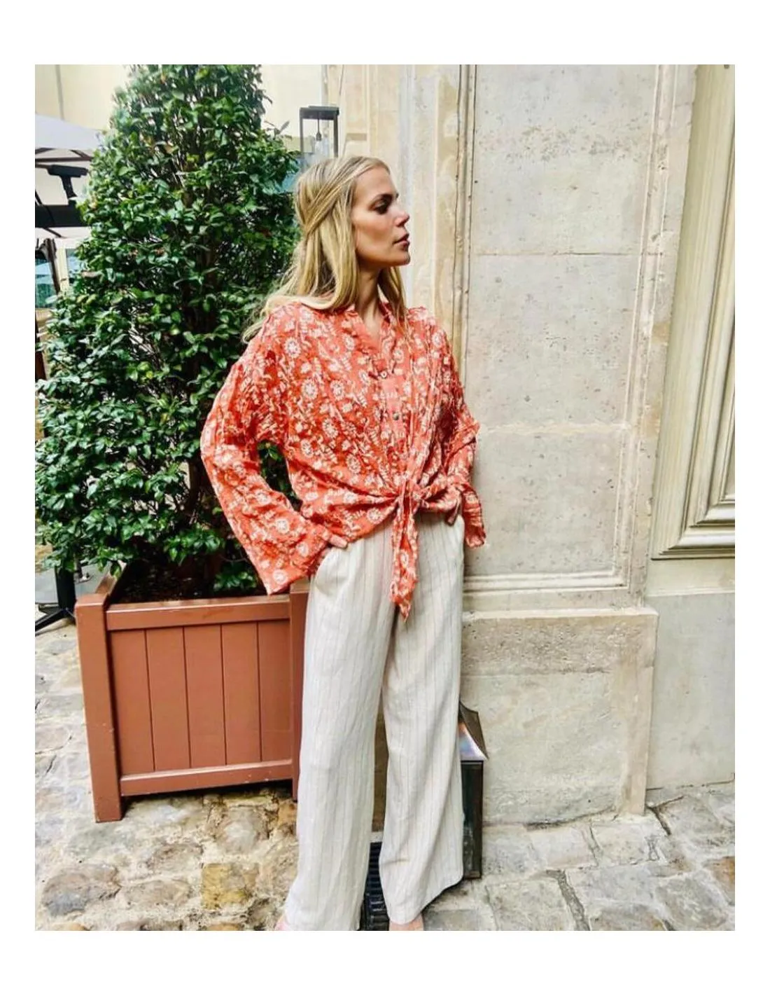 PANTALÓN PRINT A RAYAS SCARLET ROOS MILAN
