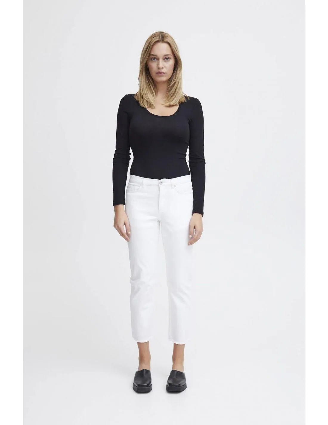 PANTALÓN VAQUERO CROPPED ICHI ZIGGY