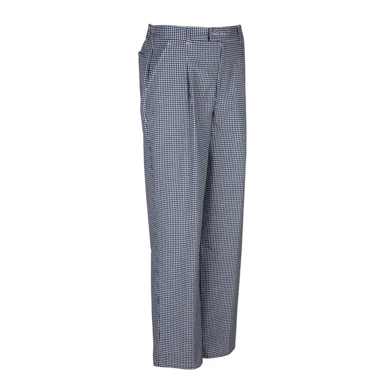 PANTALóN COCINA CUADROS AZUL MARINO CON CREMALLERA UNISEX  SAGER