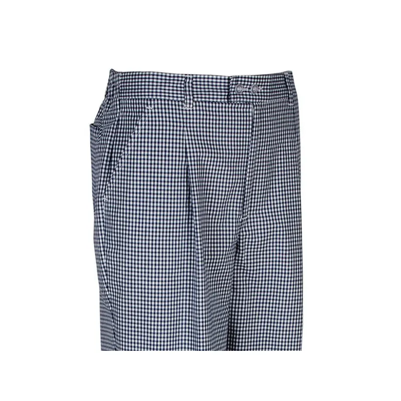 PANTALóN COCINA CUADROS AZUL MARINO CON CREMALLERA UNISEX  SAGER