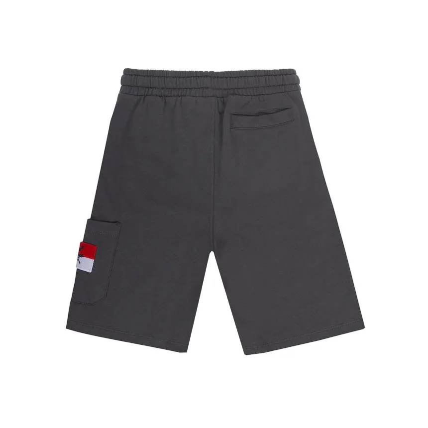 Pantalón Corto El Pulpo Patch Para Niños En Gris