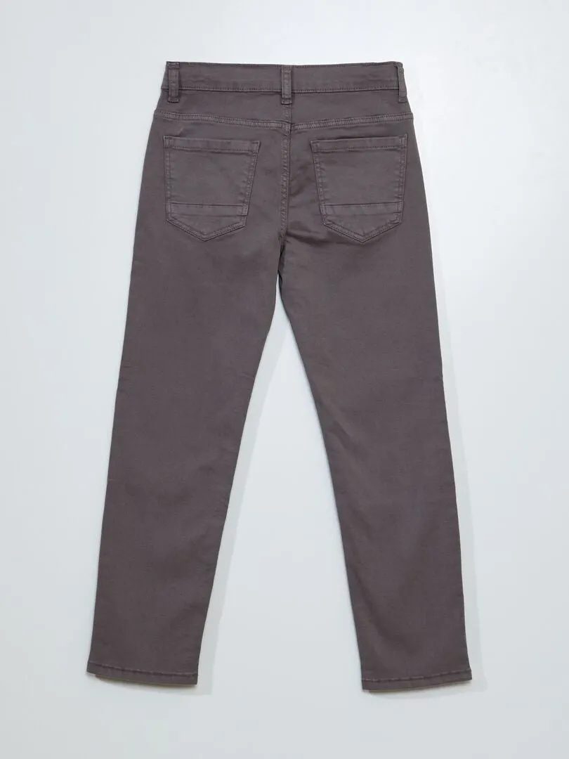 PANTALóN REGULAR DE SARGA  GRIS