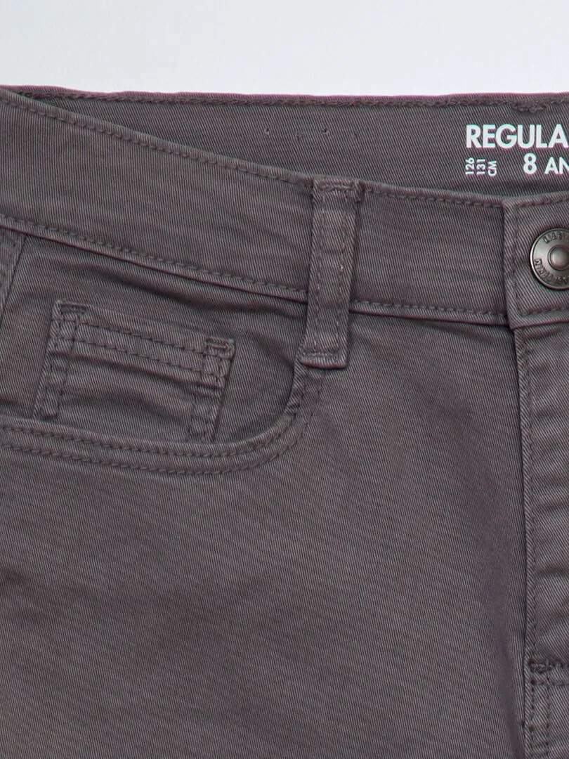PANTALóN REGULAR DE SARGA  GRIS