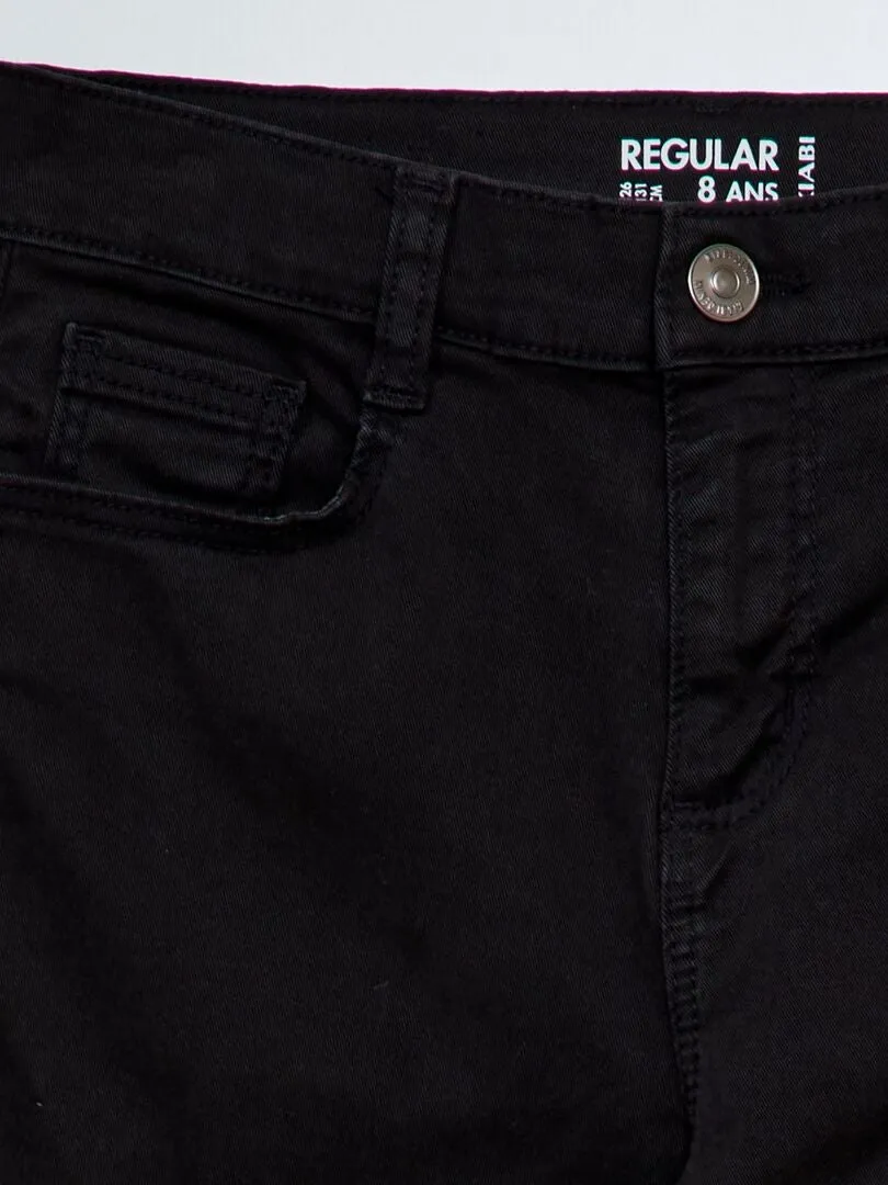 PANTALóN REGULAR DE SARGA  NEGRO