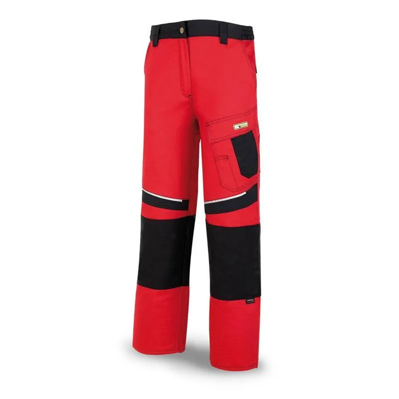 PANTALóN TERGAL CANVAS 245 G. COLOR ROJO/NEGRO. MA588PRN
