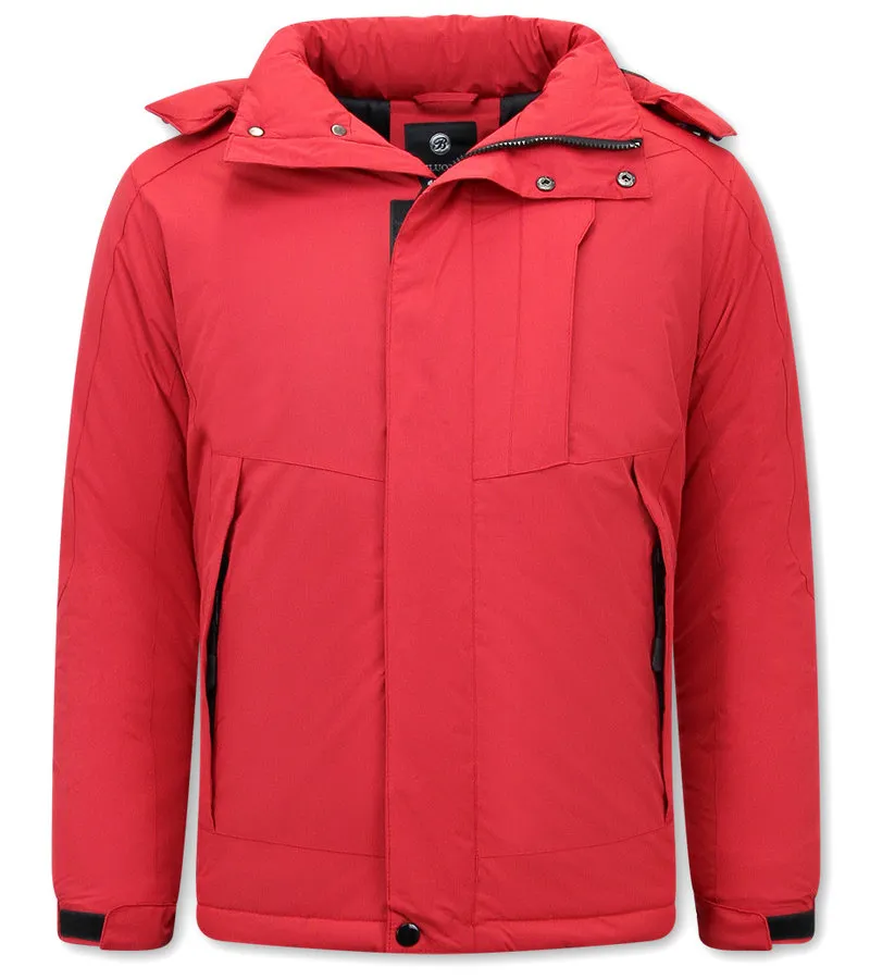 PARKA HOMBRE CAPUCHA PELO  9732  ROJO