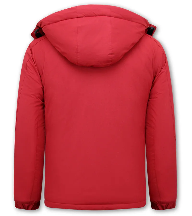 PARKA HOMBRE CAPUCHA PELO  9732  ROJO