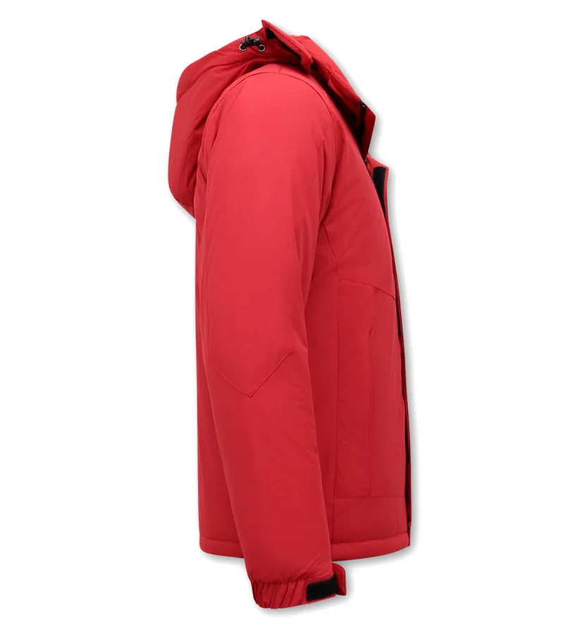 PARKA HOMBRE CAPUCHA PELO  9732  ROJO