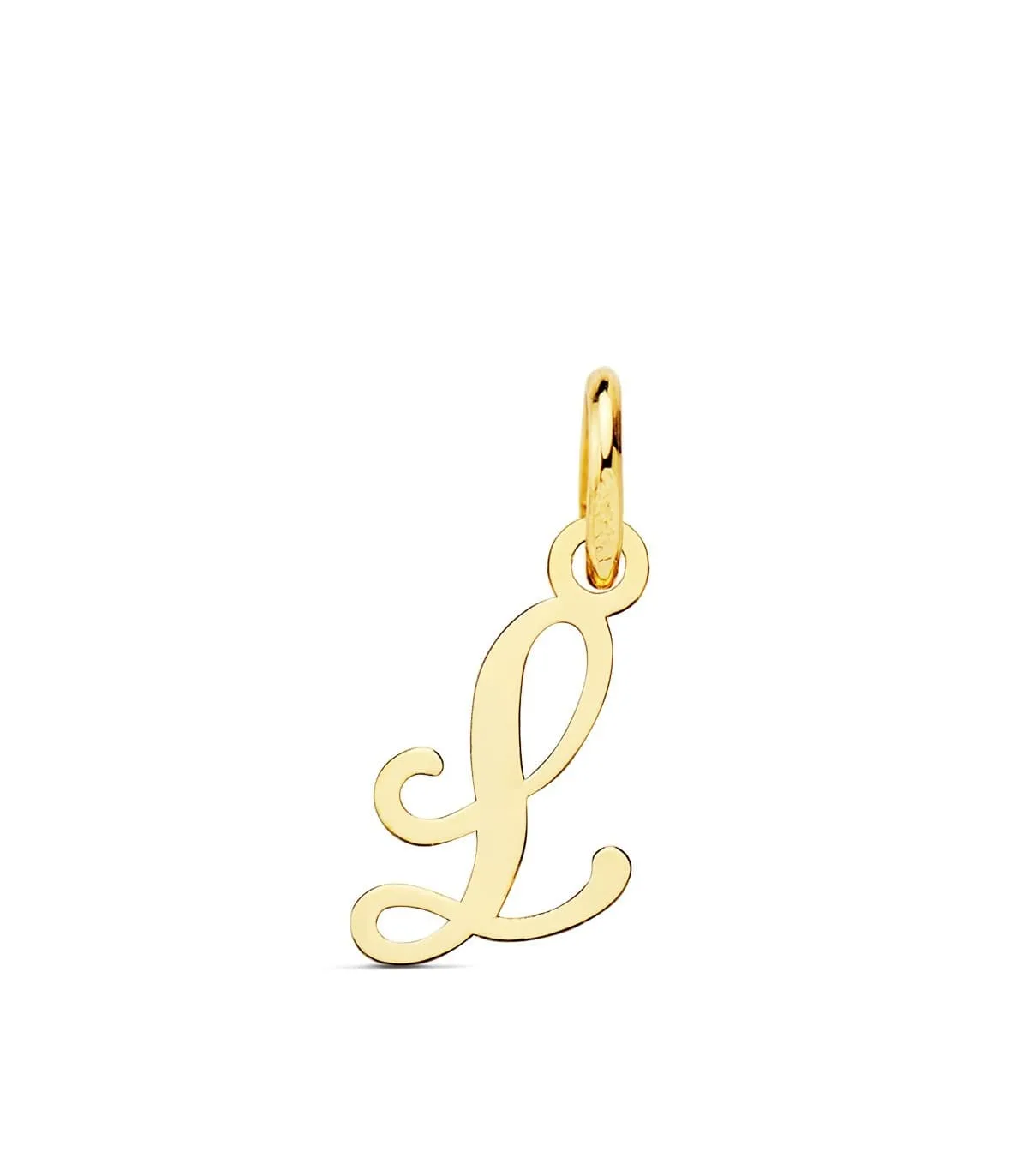 Pendentif initiale L or jaune 18k