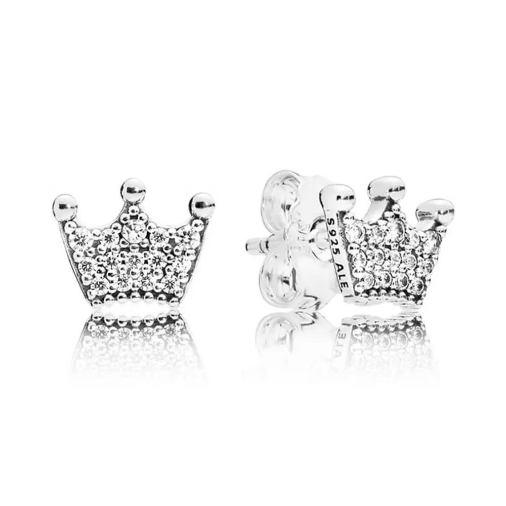 Pendientes Coronas Encantadas de plata