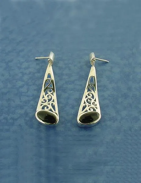 pendientes fink péndulo azabache