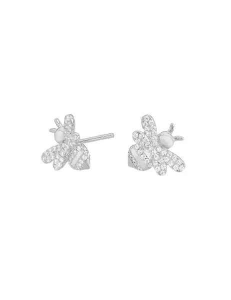 pendientes itemporality abeja plata