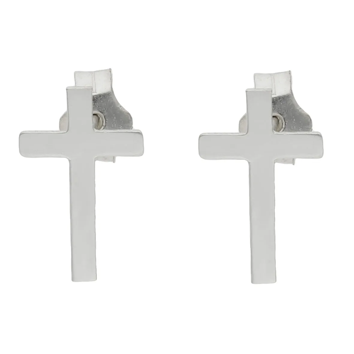 Pendientes Plata Cruz