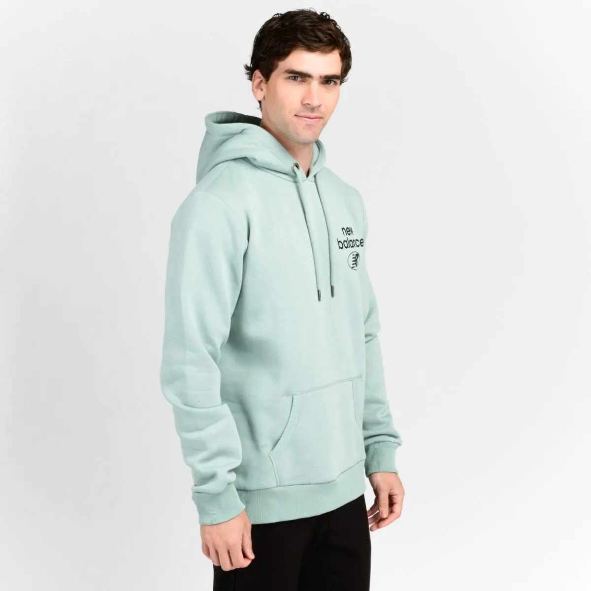 Polerón Lifestyle Hombre New Balance Hoodie Fleece Verde