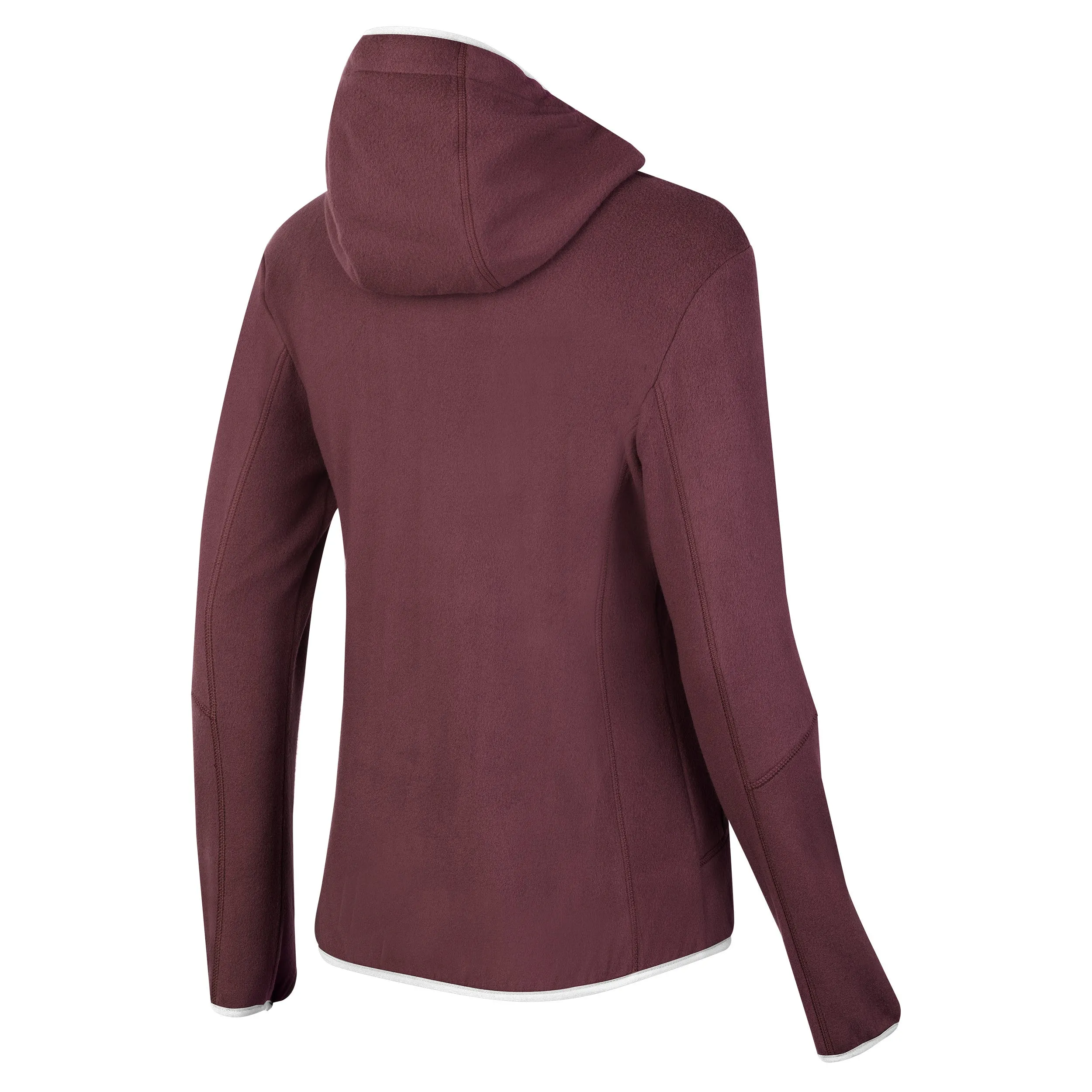 Polerón Polar Mujer New Balance Hoodie Burdeo